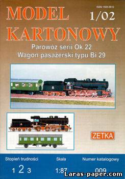 №1300 - Parowoz Ok 22 + wagon Bi 29 [Zetka 009]