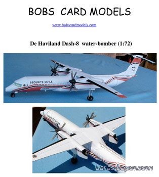 №1930 - De Haviland Dash-8 Water-bomber [Bob's Card Models]