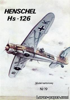 №2234 - Niemiecki samolot rozpoznawczy Henschel Hs-126 A-1 [Model Card 019]