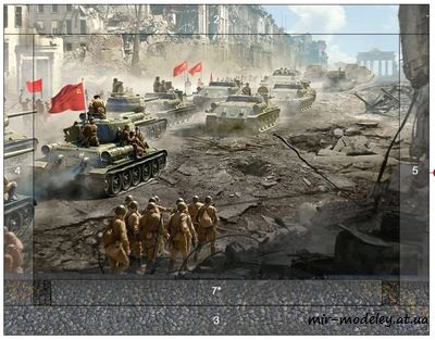 №965 - Фоторамка «Битва за Берлин» (World of Tanks) из бумаги