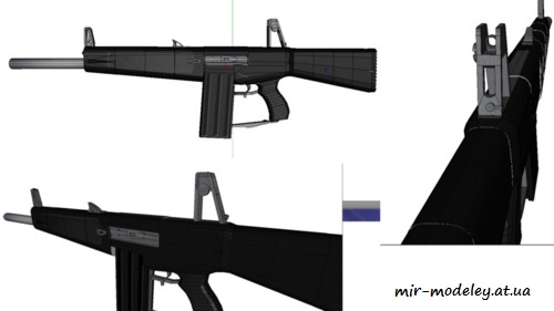 №6390 - AA-12 Automatic Shotgun (Paper-Replika) из бумаги