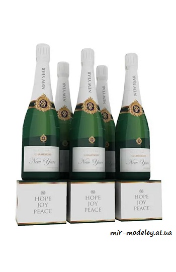 №4456 - New Year Champagne (Paper-Replika)