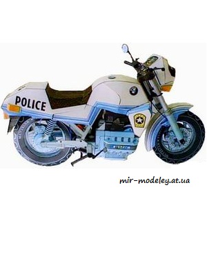 №7529 - Policejni motocykl BMW [ABC 1994/2] из бумаги