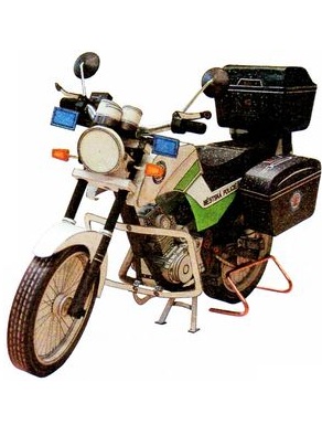 №7890 - Полицейский мотоцикл Jawa 125 (ABC 10-11/2005) из бумаги