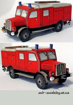 №7915 - IFA S-4000-1 (пожарная машина из 1959 года) [ABC 03-2006] из бумаги