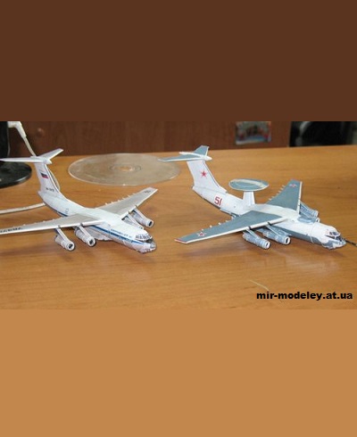 №10316 - Beriev A-50 Mainstay & Il-76TD Candid (Bruno VanHecke - DI-3 - LitNik) из бумаги