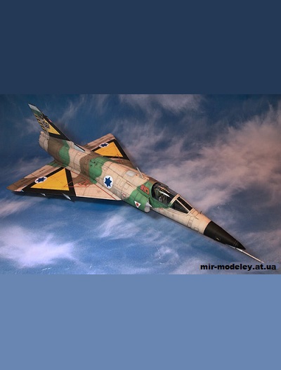 №10361 - Dassault MIRAGE 5 NESHER (YOAVHOZMI) из бумаги