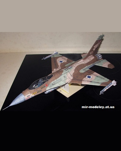 №10349 - General Dynamics F-16 Fighting Falcon Israel Air Force из бумаги