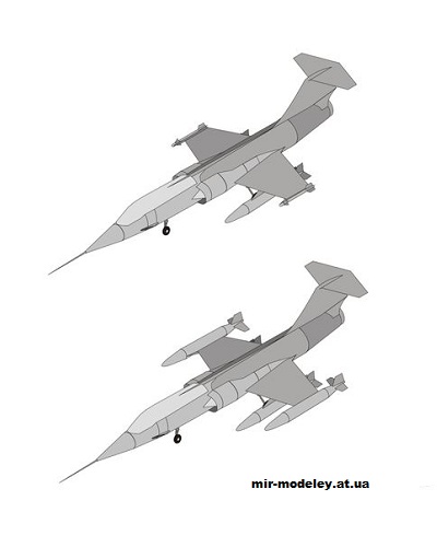 №10417 - Lockheed F-104G StarFighter (Kancho) из бумаги