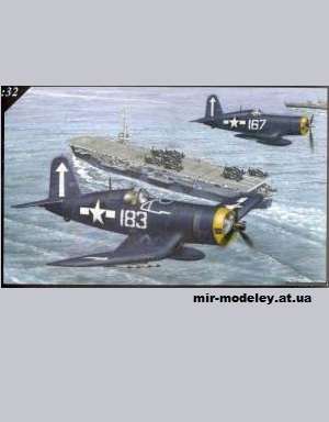 №10406 - Vought F4U-1D Corsair (Betexa 600) из бумаги