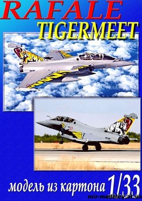 №10449 - Rafale Tigermeet (Перекрас Hobby Model 032) из бумаги