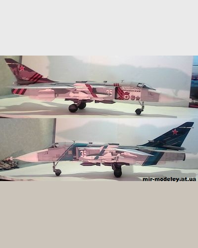 №10427 - Су-24 / Su-24 (Перекрас Hobby Model 012) из бумаги