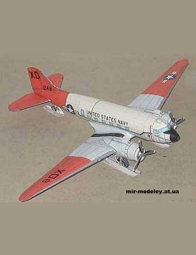 №10585 - Douglas C-47 Skytrain (3 варианта раскраски) [Fiddlers Green] из бумаги