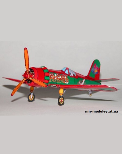 №10575 - Истребитель Chance Vought F4U Corsair Santa (Fiddlers Green) из бумаги