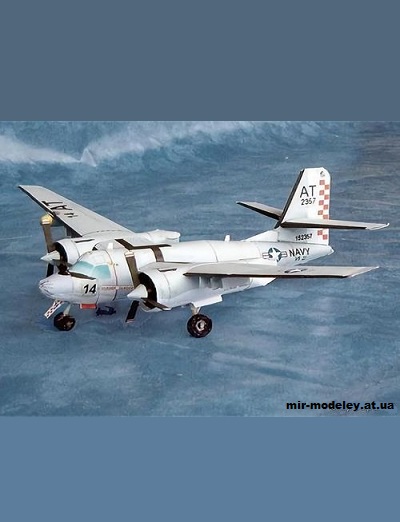 №10537 - Противолодочный самолет Conair CS2F US Navy Tracker (Bob's Card Models) из бумаги