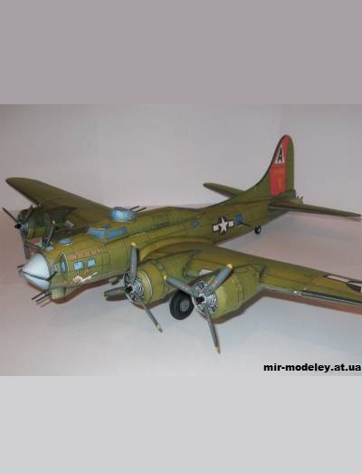 №10550 - Тяжёлый бомбардировщик Boeing B-17 Flying Fortress (Fiddlers Green) из бумаги