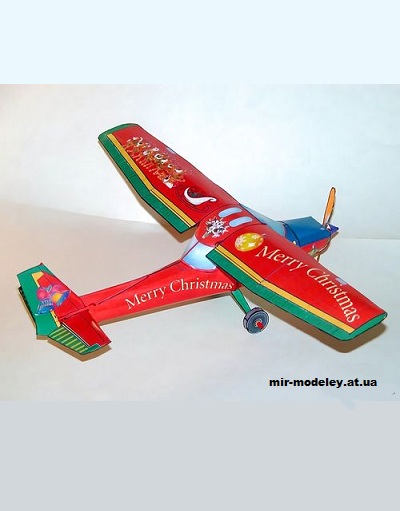 №10571 - Cessna 152 Santa (Fiddlers Green) из бумаги