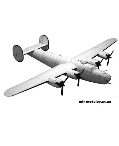 №10556 - B-24 Liberator (Fiddlers Green) из бумаги