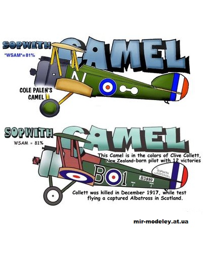 №10674 - Sopwith Camel (Fiddlers Green) из бумаги