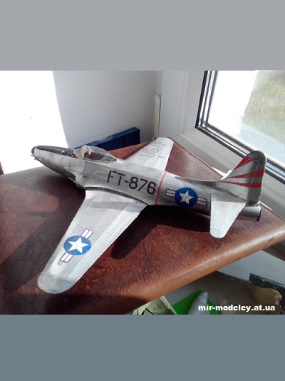 №10633 - Реактивный истребитель Lockheed F-80 Shooting Star (Переработка Fiddlers Green) из бумаги