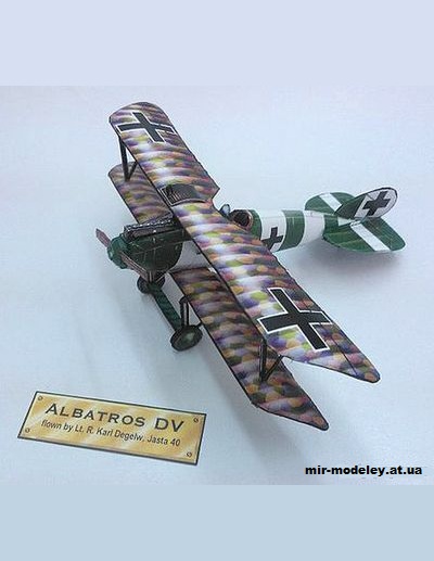 №10902 - Истребитель Albatros D V (Fabrizio Prudenziati) из бумаги