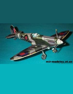 №10936 - Истребитель Supermarine Spitfire MkV (Fabrizio Prudenziati) из бумаги