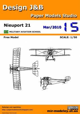 №11232 - Истребитель Nieuport 21 (Design J&B) из бумаги