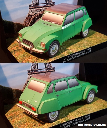 №11380 - Citroen Dyane 6 1976 (Paperdiorama) из бумаги