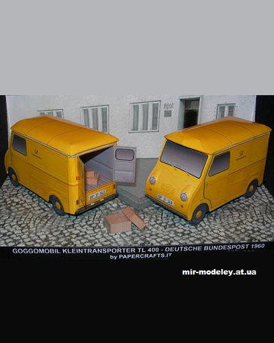 №11347 - Goggomobil Kleintransporter TL Van (Paperdiorama) из бумаги