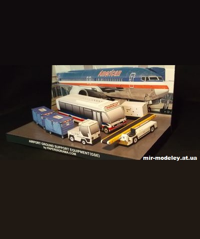 №11397 - Аэродромная техника / Airport Ground Support Equipment (GSE) (PaperDiorama) из бумаги