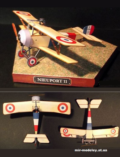 №11366 - Nieuport 11 Jean Navarre (Paperdiorama) из бумаги