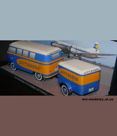 №11370 - Volkswagen TYP 2 Kombi 1959 Luftganza из бумаги