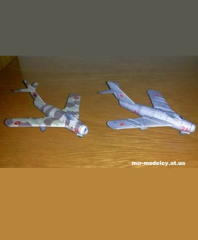 №11474 - Истребитель MiG-17F - Ангола, Египет, СССР, Вьетнам (Kampfflieger) из бумаги