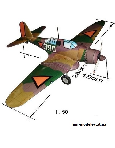 №11417 - Штурмовик Douglas DB8A-3N (Gahm) из бумаги