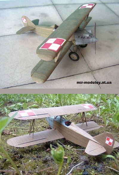 №11448 - Учебно-тренировочный самолет Bartel BM-6A (CardPlane) из бумаги