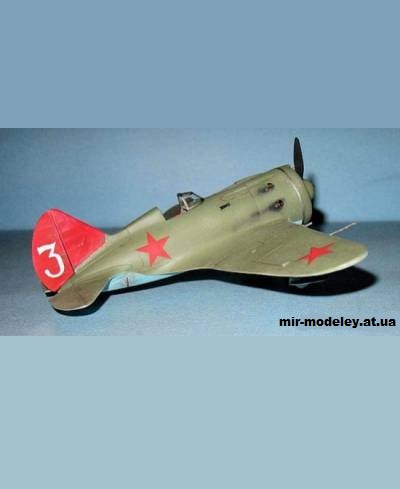 №11451 - Polikarpov I-16 69th IAP (Asaf Nitsan - Modele Kartonowe) из бумаги