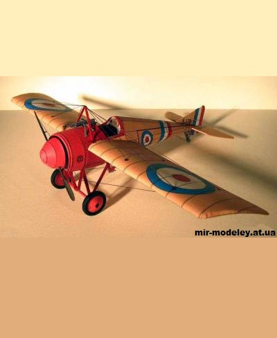 №11453 - Истребитель-разведчик Morane Saulnier Typ N (CardPlane) из бумаги