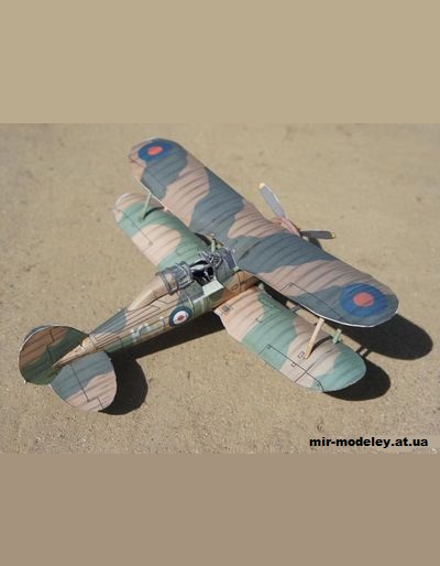 №11526 - Британский истребитель-биплан Gloster Gladiator (Stahlhart) из бумаги