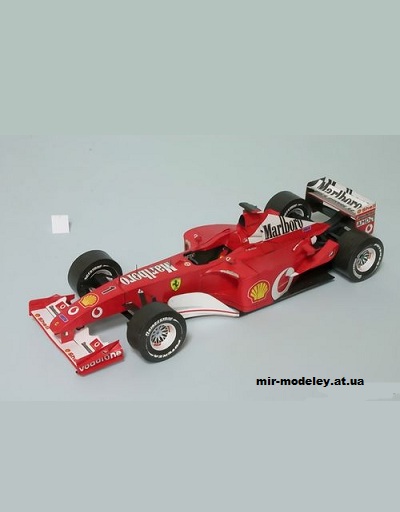 №11682 - Болид Ferrari F2002 M.Schumacher R.Barrichello (Spinler) из бумаги