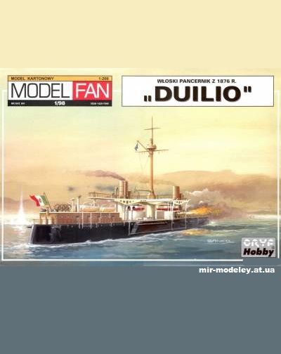 №11644 - Цитадельный башенный броненосец Duilio (Model Fan 1/1998) из бумаги