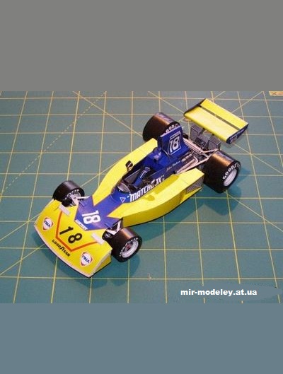 №11699 - Болид Surtees TS 16-4 1975 GP Holland John Watson (Spinler 058) из бумаги