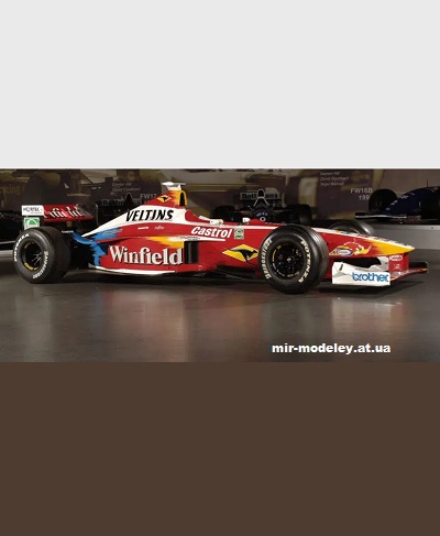 №11695 - Болид Williams FW21 - Alessandro Zanardi - (1999) [Spinler 039] из бумаги