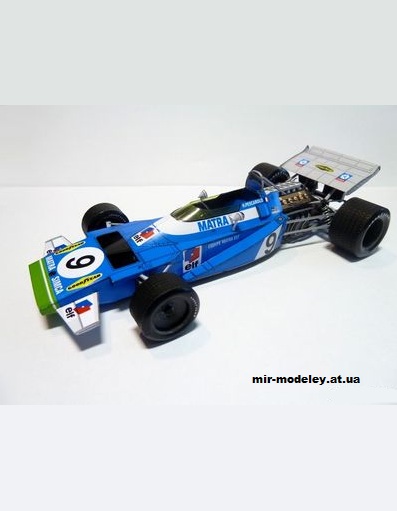 №11674 - Matra Simca MS120 - Jean Pierre Beltoise & Henry Pescarolo - Monaco GP 1970 (Spinler) из бумаги