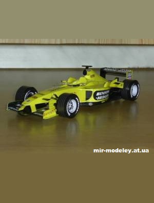 №11721 - Болид Jordan EJ 13 Ford.Brasil GP 2003 (Spinler 051) из бумаги