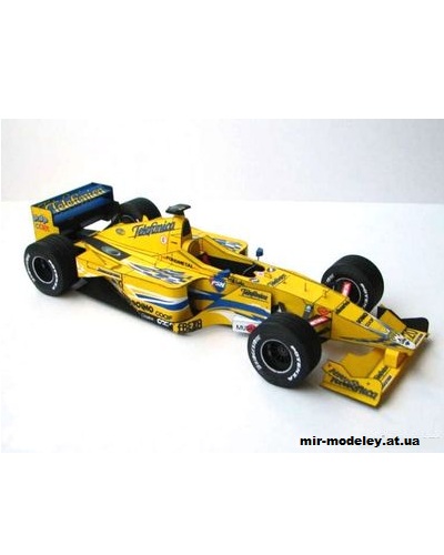 №11713 - Болид Minardi M02 - 2000 Marc Gene [Spinler] из бумаги