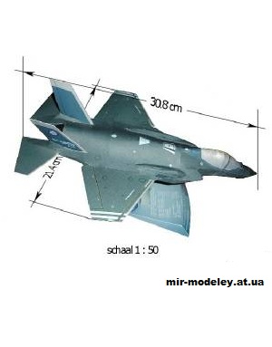 №11801 - Lockheed Martin F-35A Joint Strike Fighter (Gahm) из бумаги