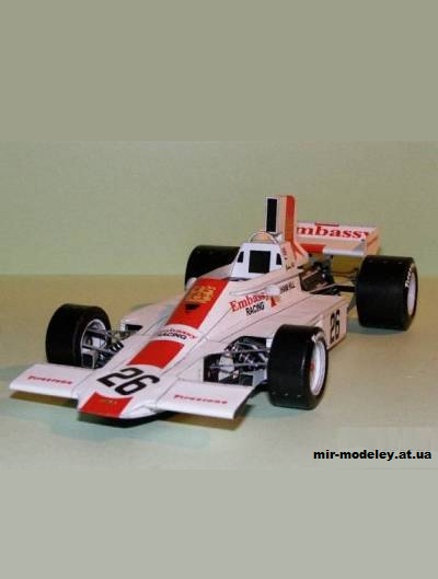 №11719 - Болид Lola T370 1974 GP S.Africa G.Hill (Spinler 056) из бумаги