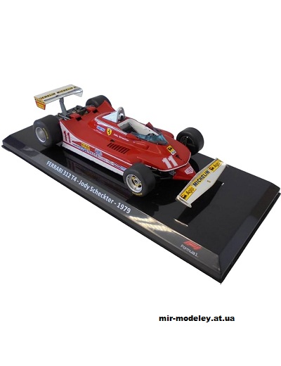 №11727 - Болид Ferrari 312 T4 1979 [АВС / Spinler 021] из бумаги