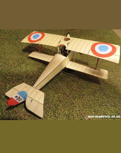 №11843 - Самолет-разведчик Nieuport Nie-10 (Criquet) из бумаги