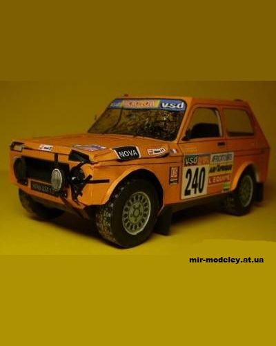 №11860 - Lada Niva №240 - Liberatore - Dakar 1985 (Spida Models) из бумаги